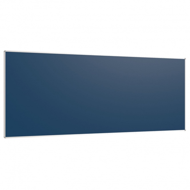 Wandtafel Stahlemaille blau, 300x120 cm, ohne Kreideablage, 